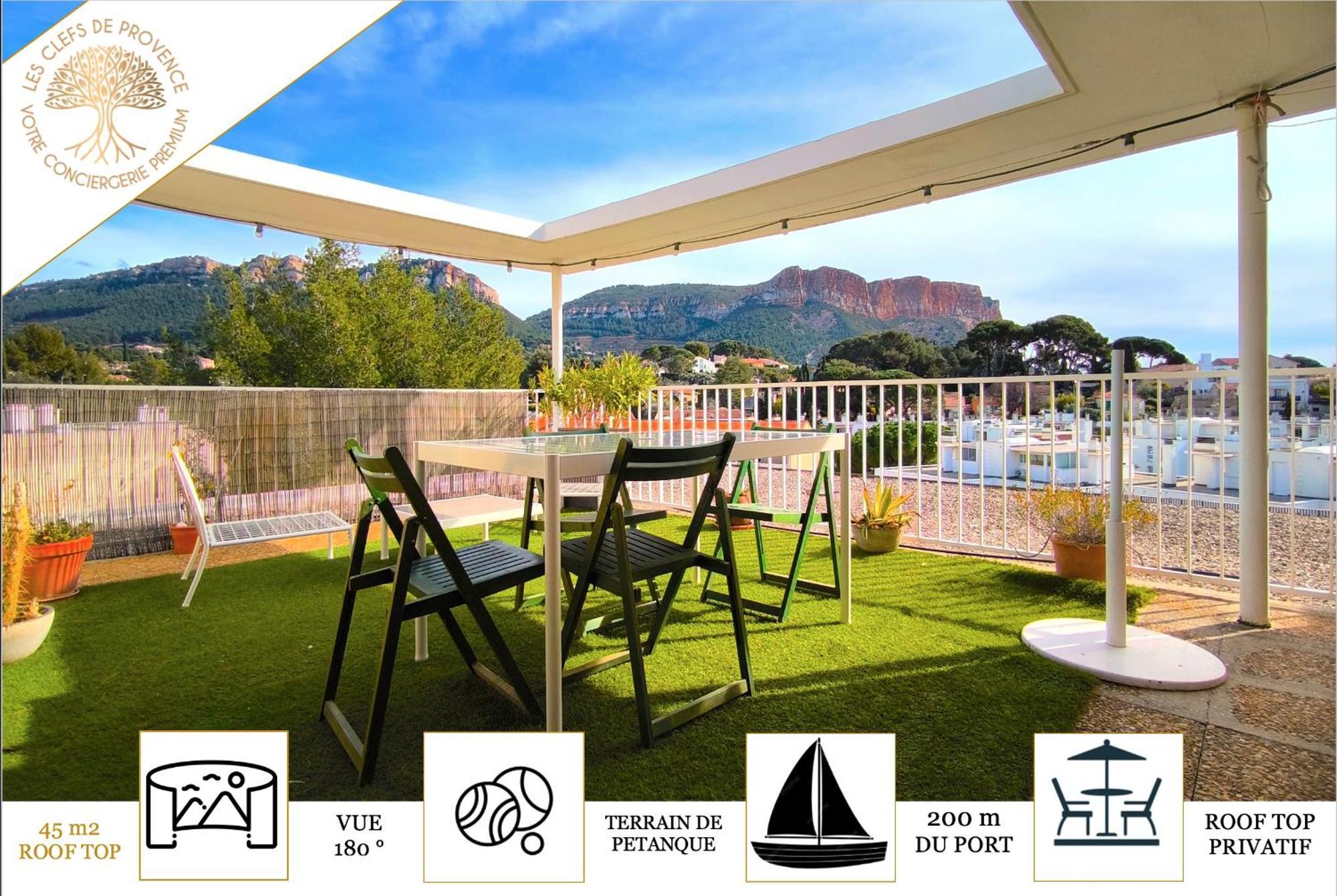 Sunset Garden - Roof Top 45 M2 Vue Mer / Cap Canaille 카시스 외부 사진